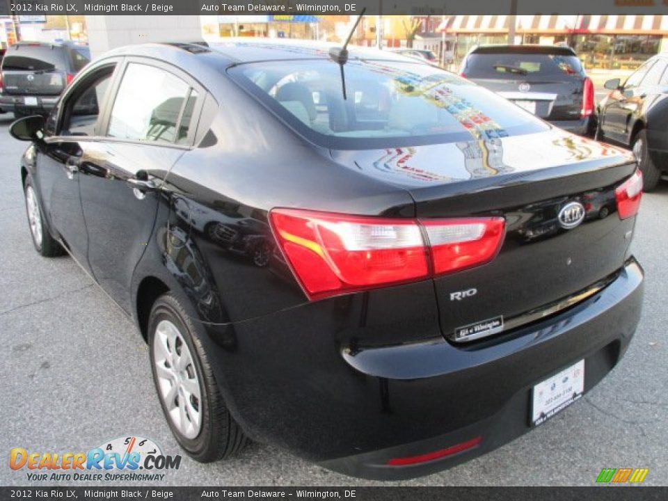 2012 Kia Rio LX Midnight Black / Beige Photo #4