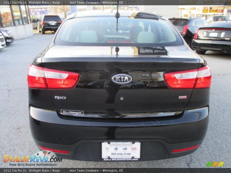 2012 Kia Rio LX Midnight Black / Beige Photo #5