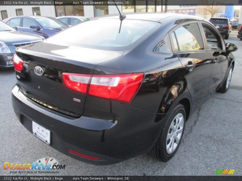 2012 Kia Rio LX Midnight Black / Beige Photo #6