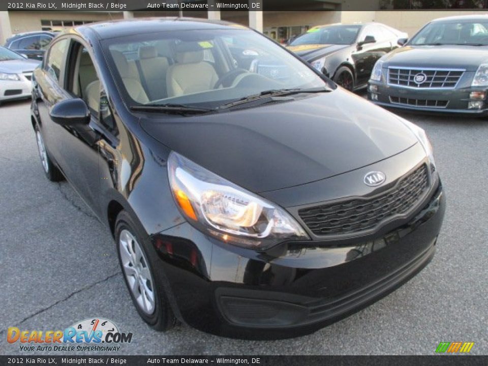 2012 Kia Rio LX Midnight Black / Beige Photo #8