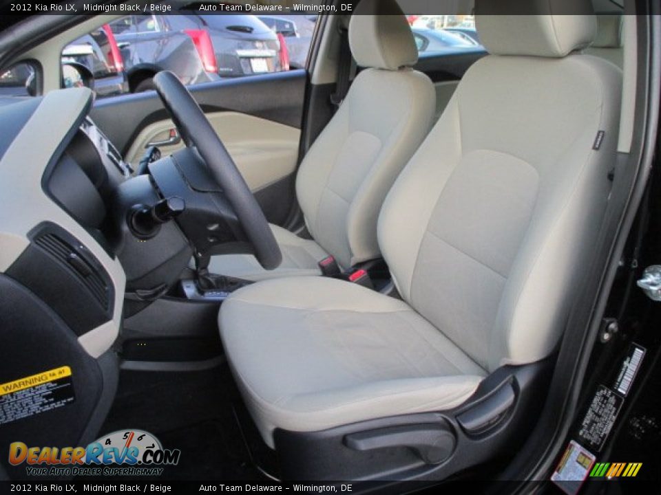 2012 Kia Rio LX Midnight Black / Beige Photo #10