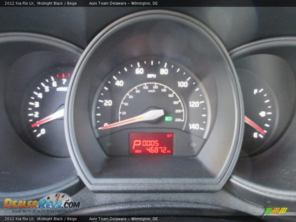 2012 Kia Rio LX Midnight Black / Beige Photo #13