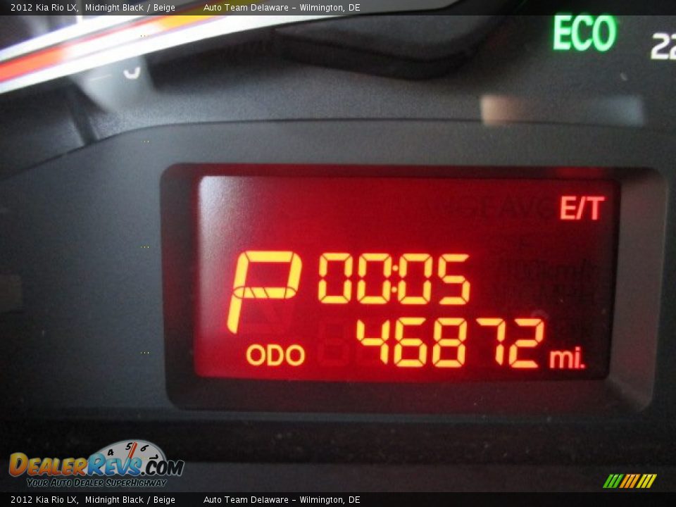 2012 Kia Rio LX Midnight Black / Beige Photo #14