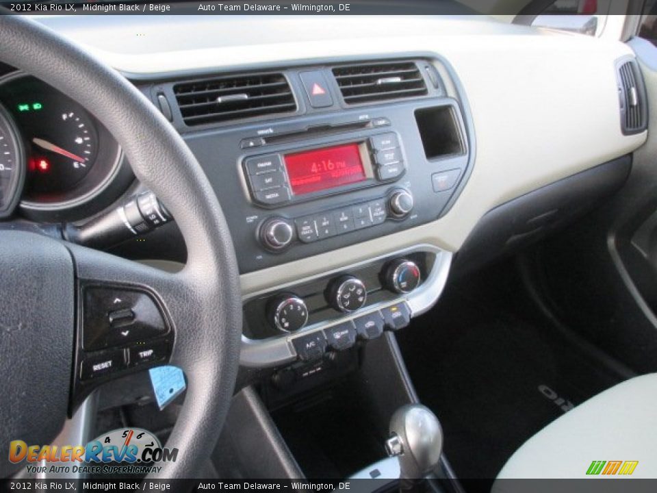 2012 Kia Rio LX Midnight Black / Beige Photo #15