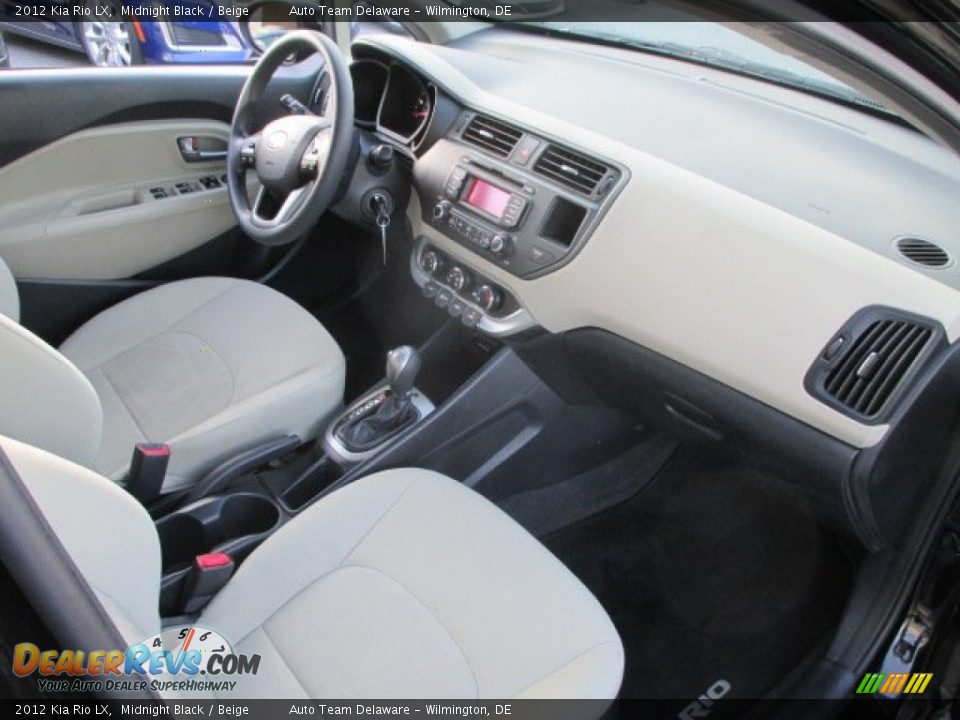 2012 Kia Rio LX Midnight Black / Beige Photo #17