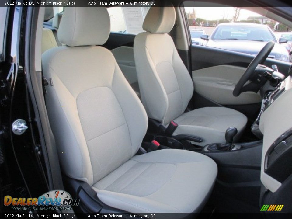 2012 Kia Rio LX Midnight Black / Beige Photo #18