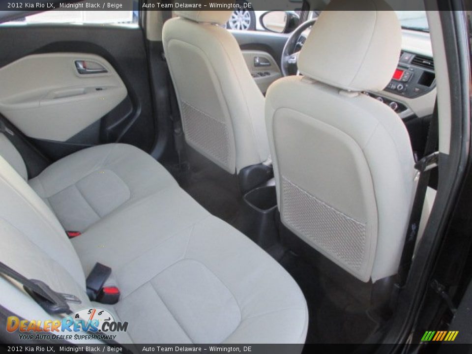 2012 Kia Rio LX Midnight Black / Beige Photo #19