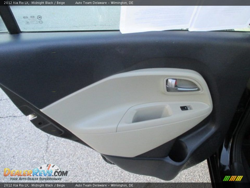 2012 Kia Rio LX Midnight Black / Beige Photo #24