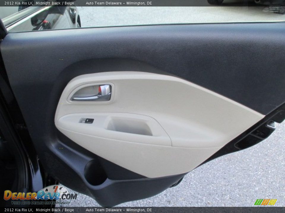 2012 Kia Rio LX Midnight Black / Beige Photo #25