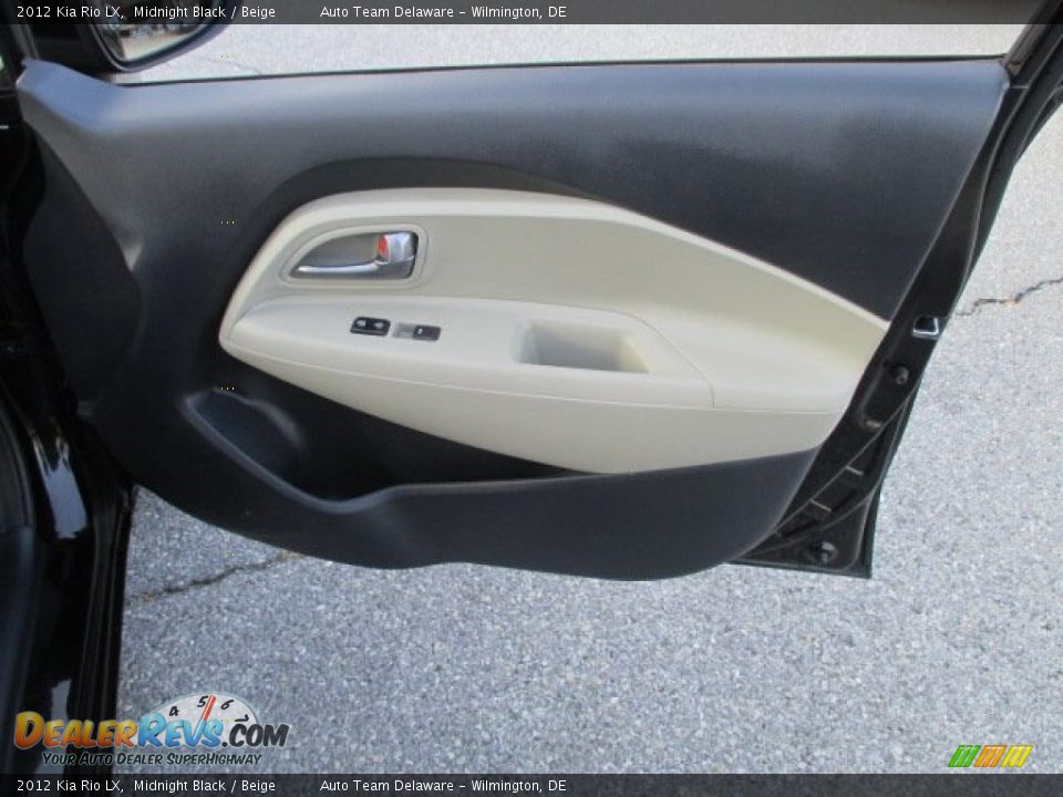 2012 Kia Rio LX Midnight Black / Beige Photo #26