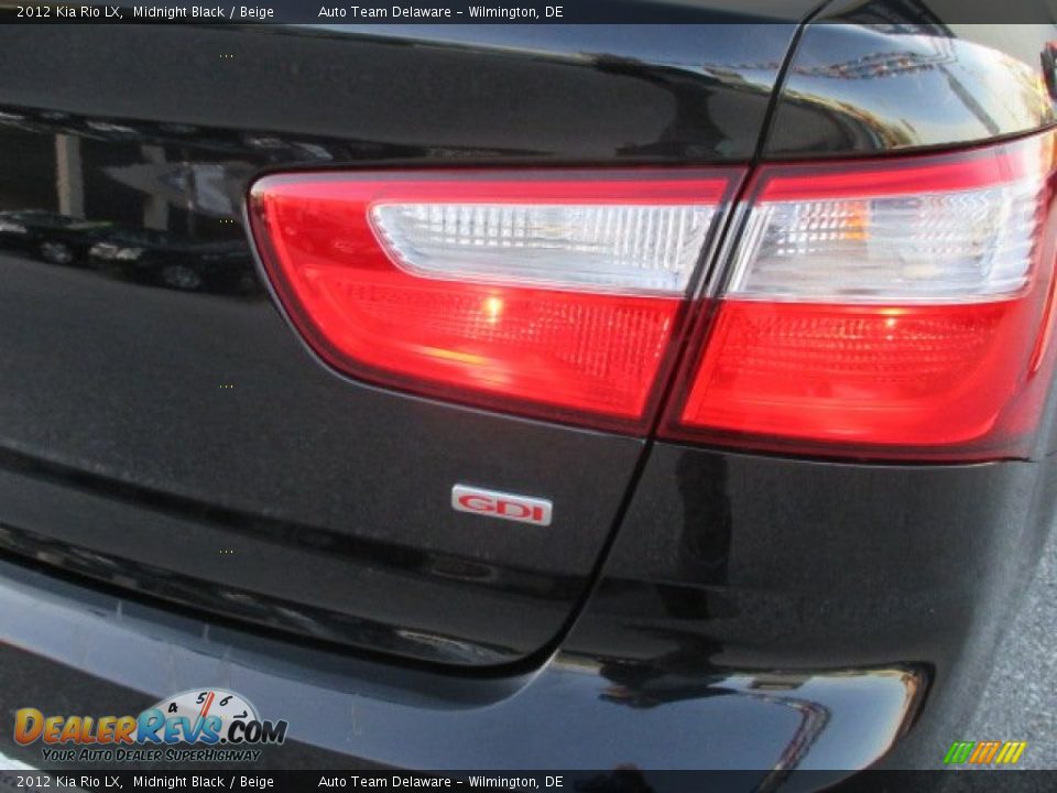 2012 Kia Rio LX Midnight Black / Beige Photo #28