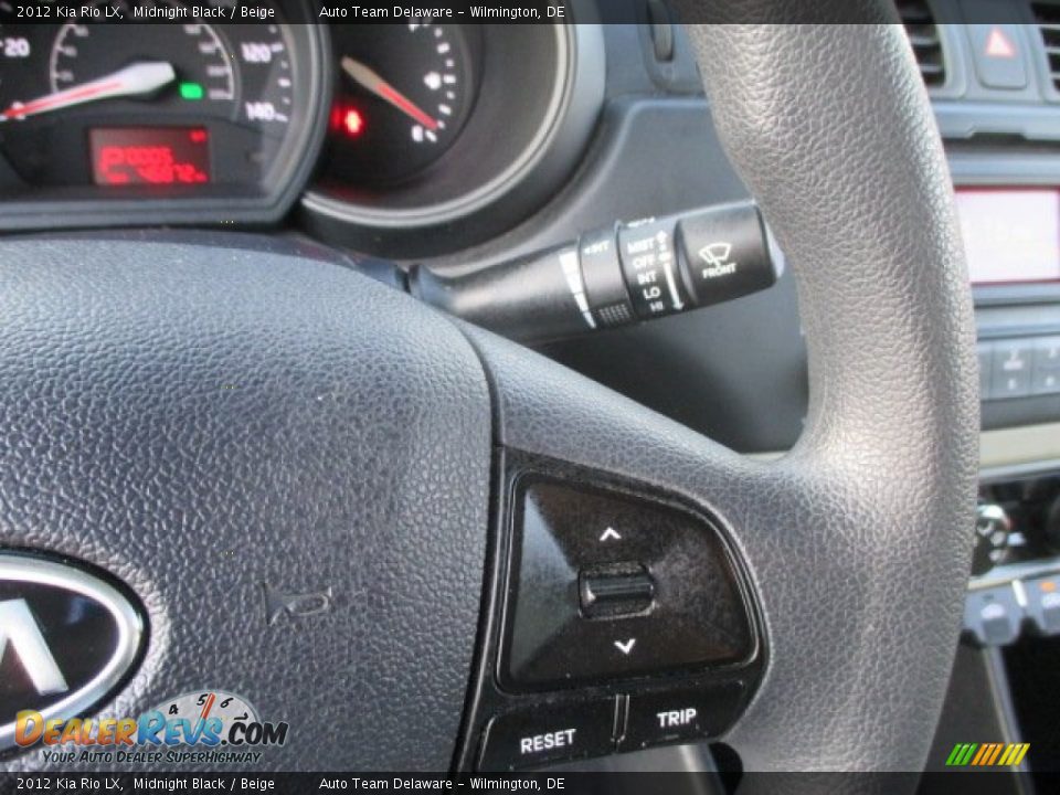 2012 Kia Rio LX Midnight Black / Beige Photo #32
