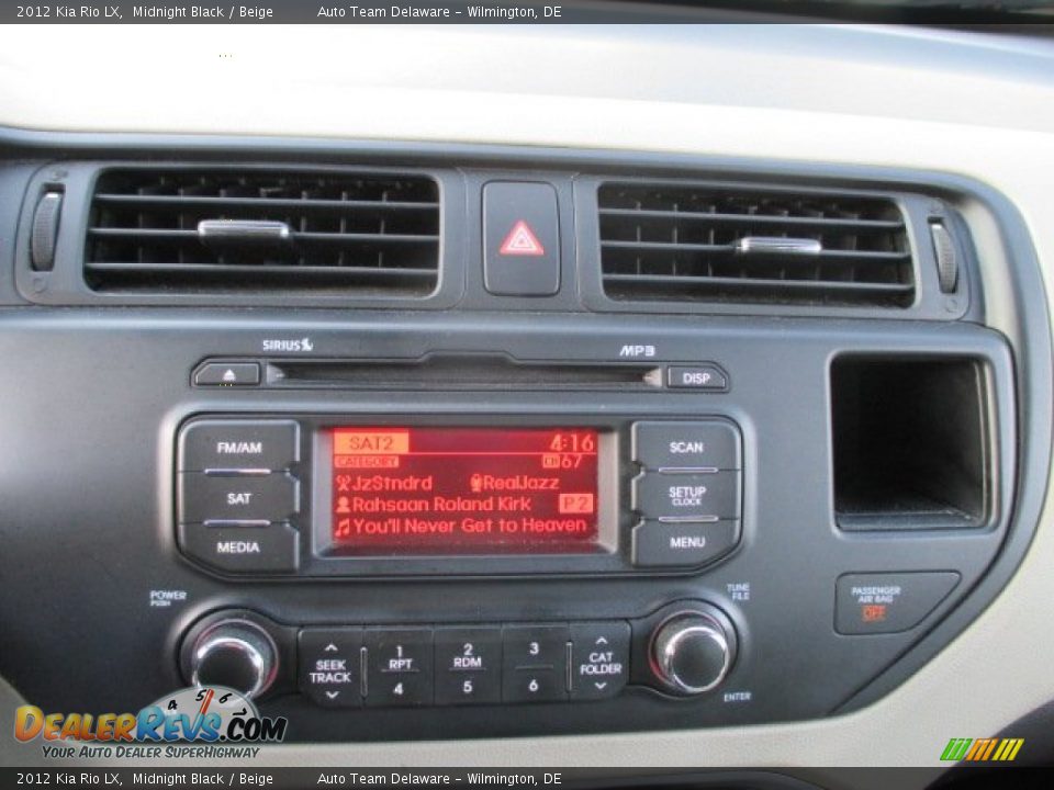 2012 Kia Rio LX Midnight Black / Beige Photo #34