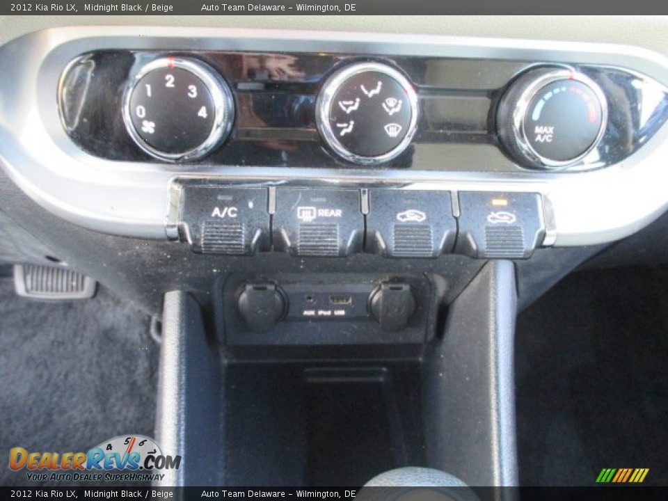 2012 Kia Rio LX Midnight Black / Beige Photo #35