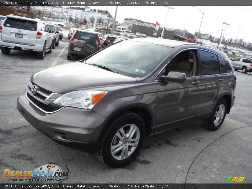 2011 Honda CR-V EX-L 4WD Urban Titanium Metallic / Ivory Photo #6