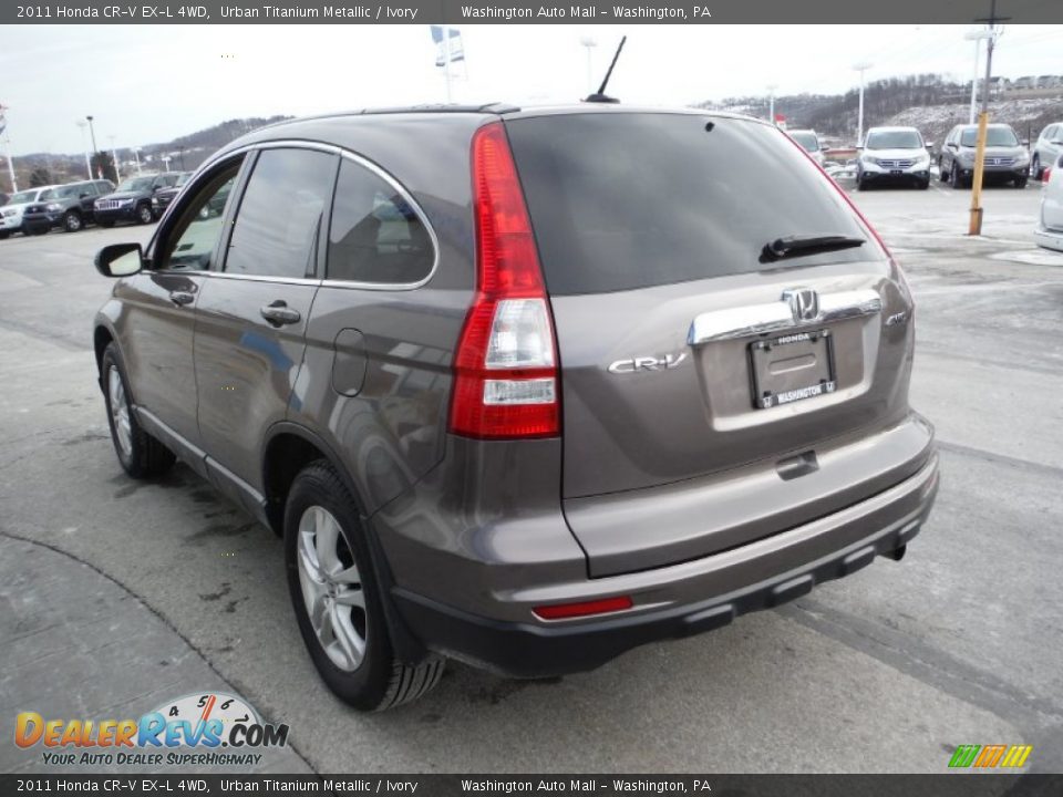 2011 Honda CR-V EX-L 4WD Urban Titanium Metallic / Ivory Photo #7