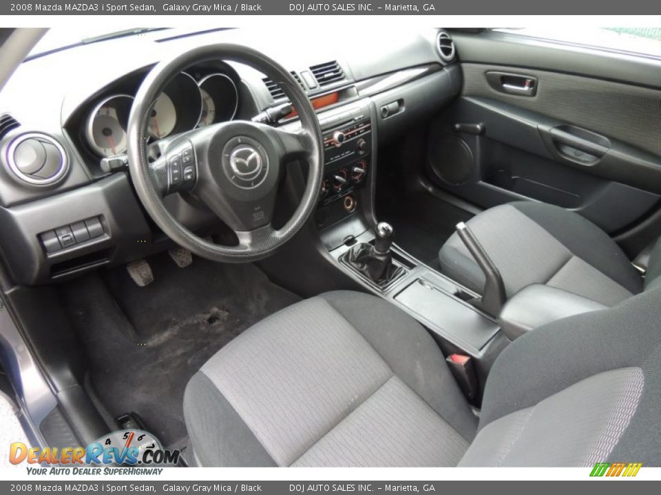 Black Interior - 2008 Mazda MAZDA3 i Sport Sedan Photo #7