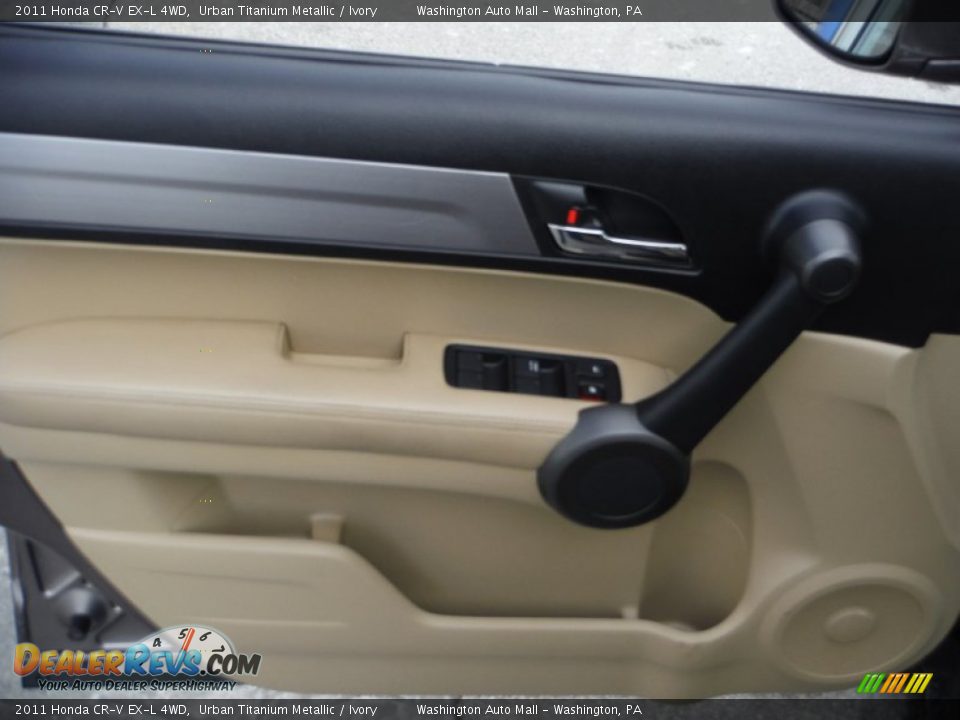 2011 Honda CR-V EX-L 4WD Urban Titanium Metallic / Ivory Photo #11