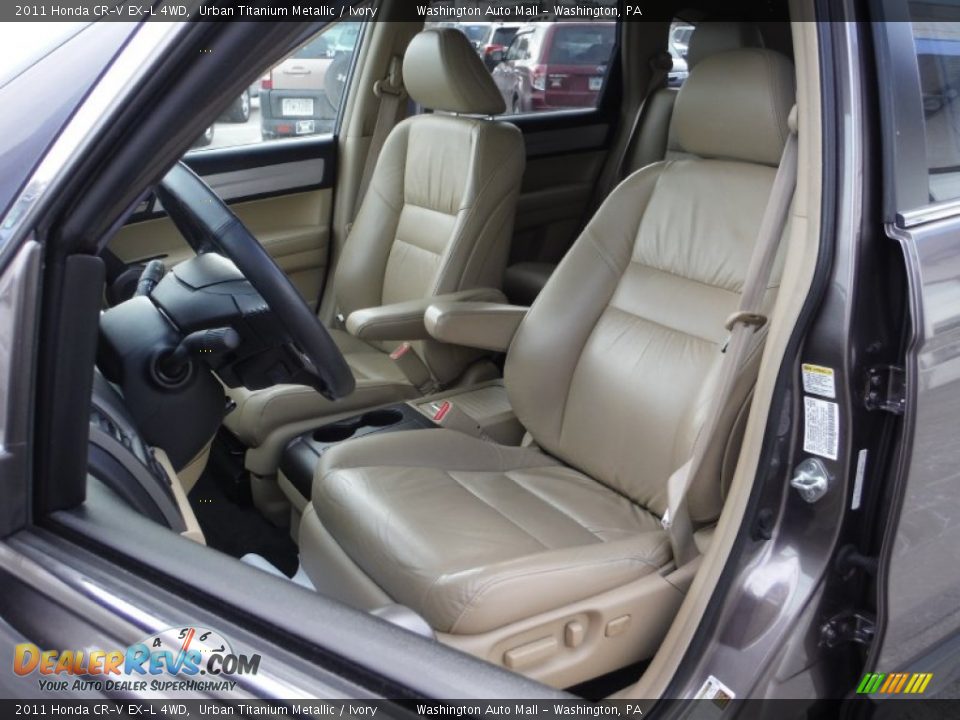2011 Honda CR-V EX-L 4WD Urban Titanium Metallic / Ivory Photo #12
