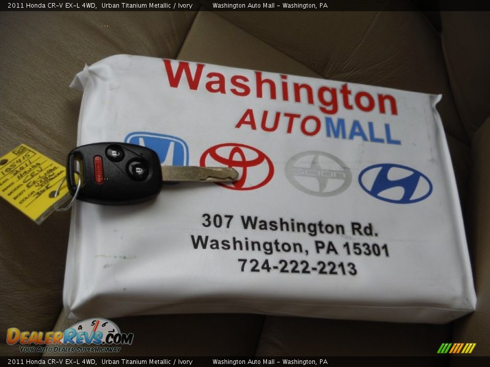 2011 Honda CR-V EX-L 4WD Urban Titanium Metallic / Ivory Photo #18