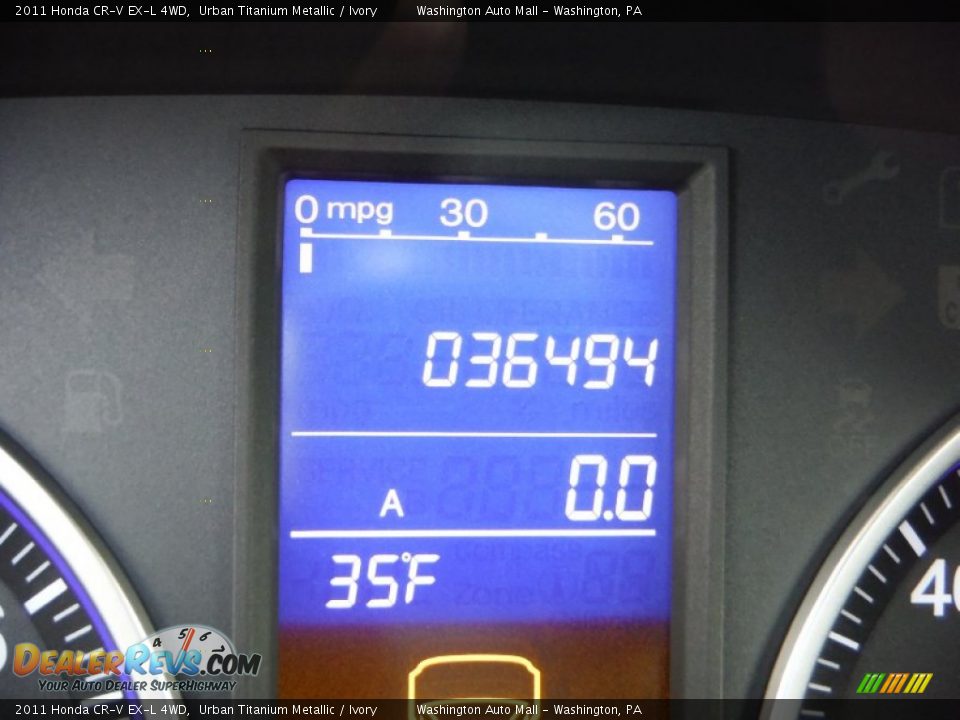 2011 Honda CR-V EX-L 4WD Urban Titanium Metallic / Ivory Photo #20