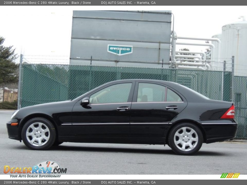 2006 Mercedes-Benz C 280 4Matic Luxury Black / Stone Photo #28