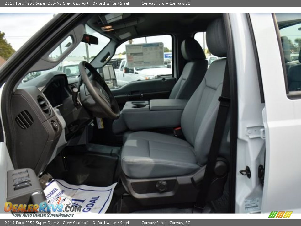 2015 Ford F250 Super Duty XL Crew Cab 4x4 Oxford White / Steel Photo #14