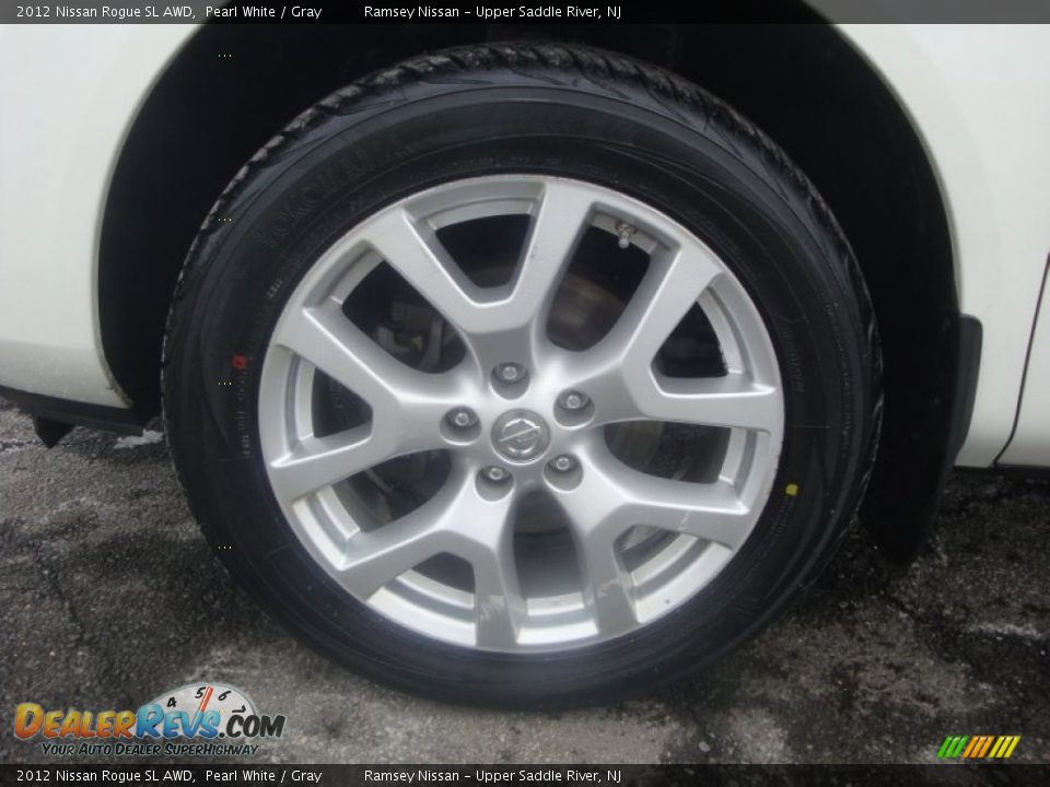 2012 Nissan Rogue SL AWD Pearl White / Gray Photo #9