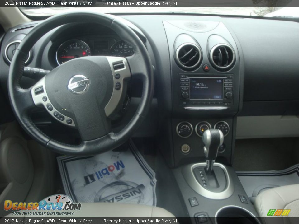2012 Nissan Rogue SL AWD Pearl White / Gray Photo #11