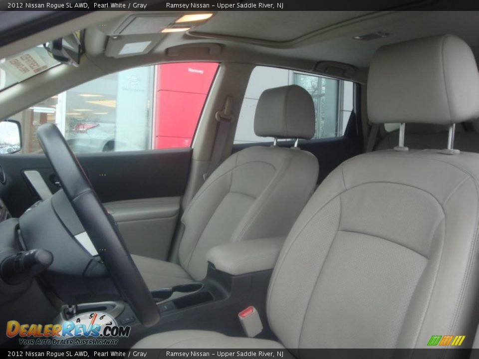 2012 Nissan Rogue SL AWD Pearl White / Gray Photo #12