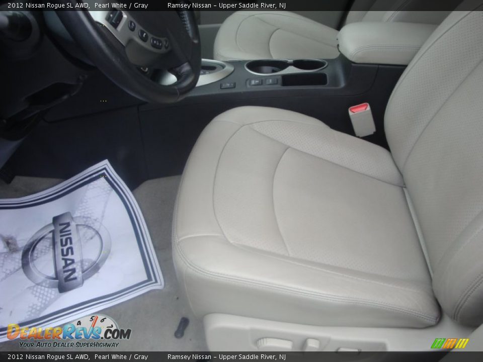 2012 Nissan Rogue SL AWD Pearl White / Gray Photo #13