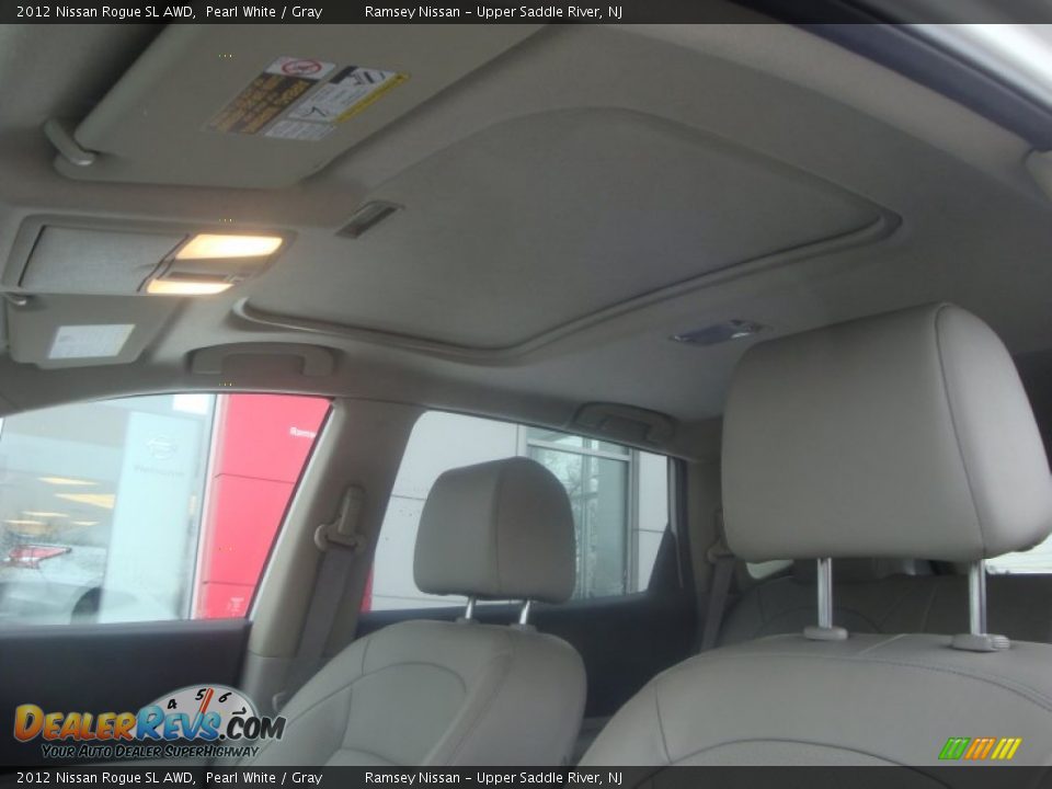 2012 Nissan Rogue SL AWD Pearl White / Gray Photo #14
