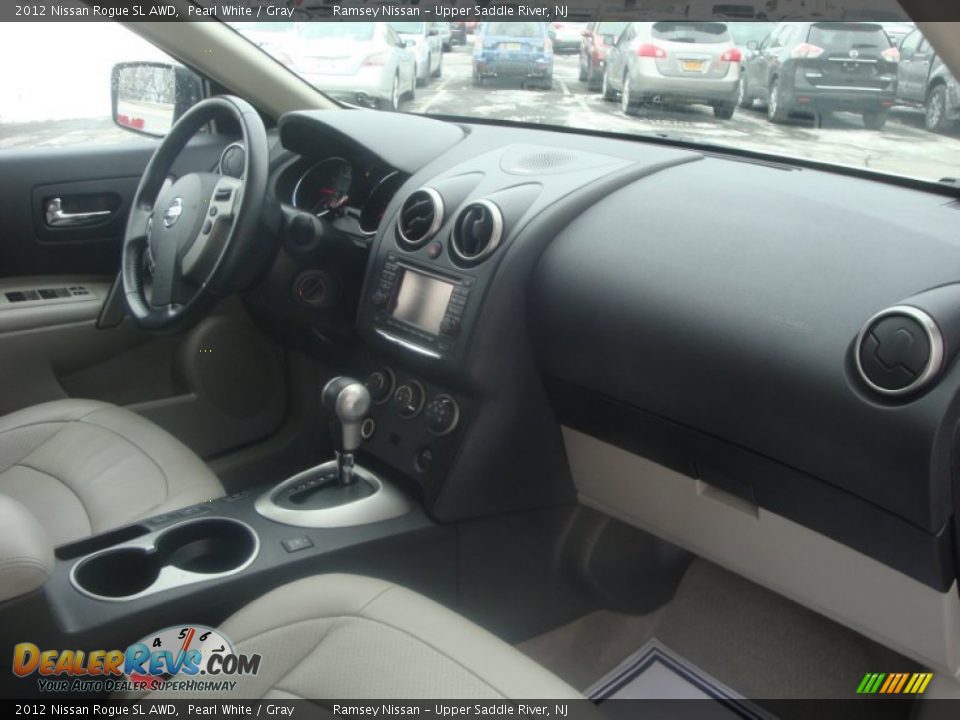 2012 Nissan Rogue SL AWD Pearl White / Gray Photo #18