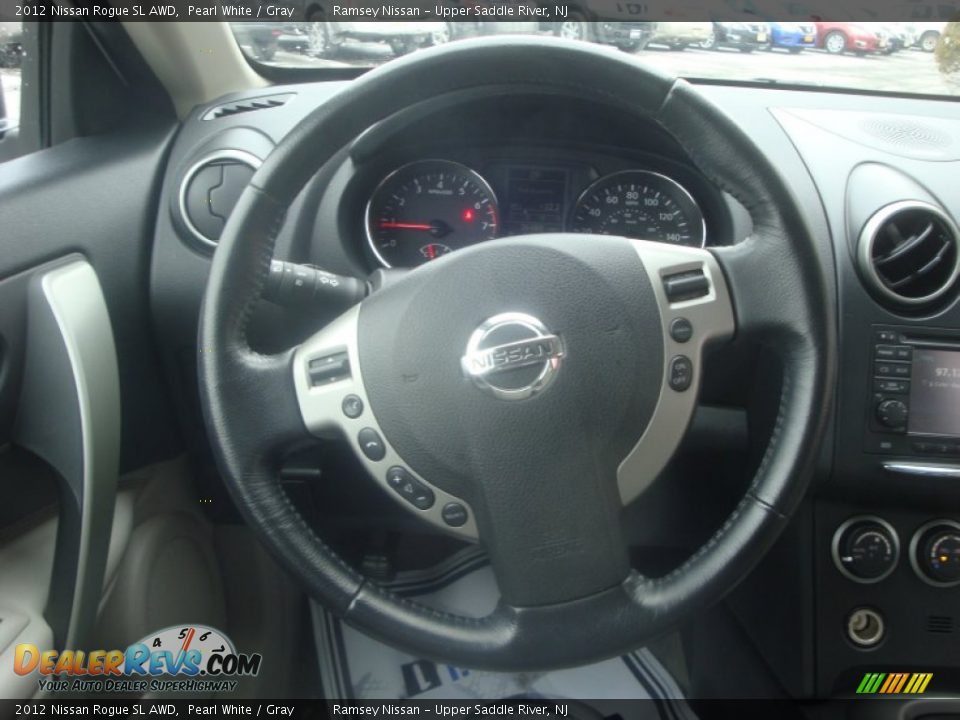 2012 Nissan Rogue SL AWD Pearl White / Gray Photo #20