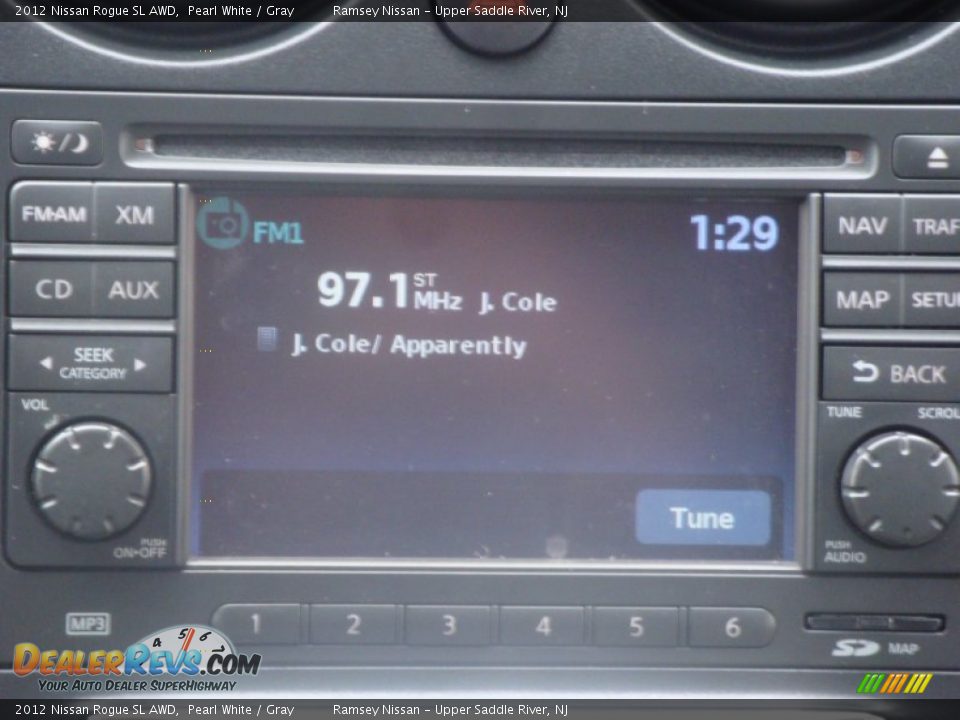 2012 Nissan Rogue SL AWD Pearl White / Gray Photo #21