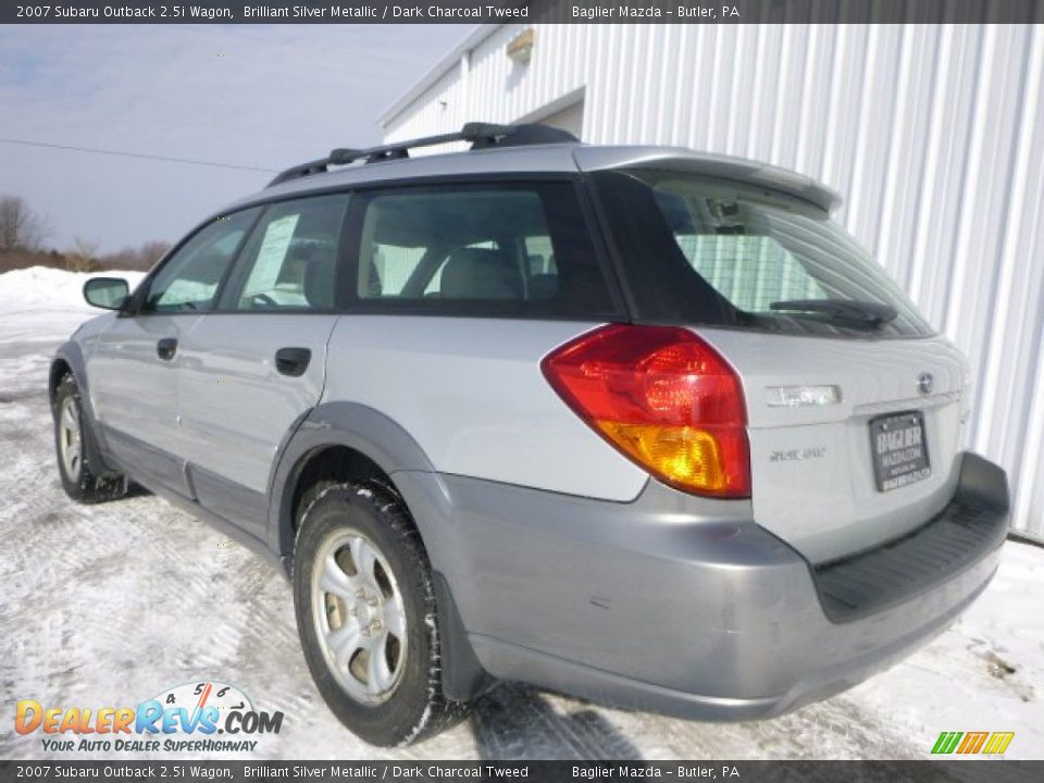 2007 Subaru Outback 2.5i Wagon Brilliant Silver Metallic / Dark Charcoal Tweed Photo #3