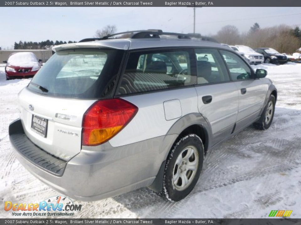 2007 Subaru Outback 2.5i Wagon Brilliant Silver Metallic / Dark Charcoal Tweed Photo #5