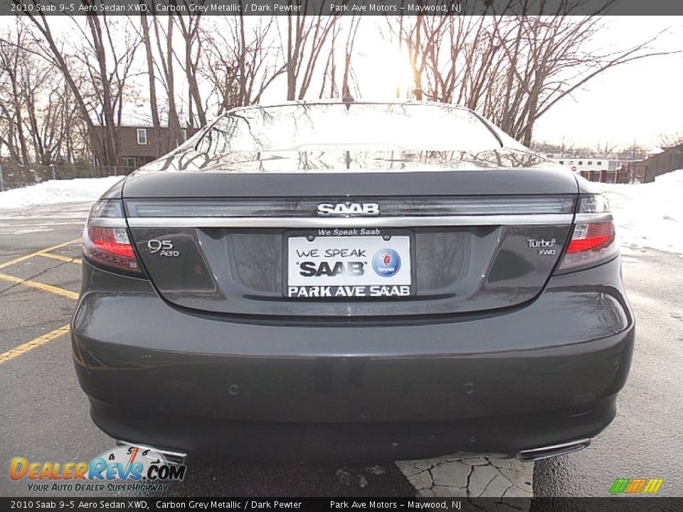 2010 Saab 9-5 Aero Sedan XWD Carbon Grey Metallic / Dark Pewter Photo #4