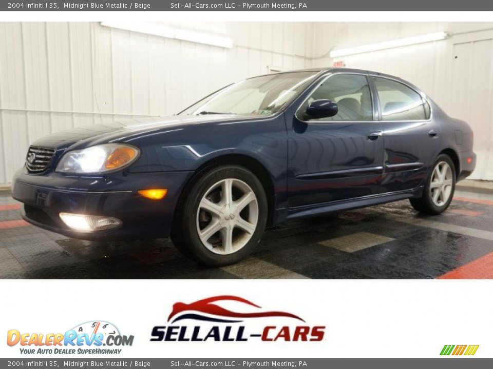 2004 Infiniti I 35 Midnight Blue Metallic / Beige Photo #1