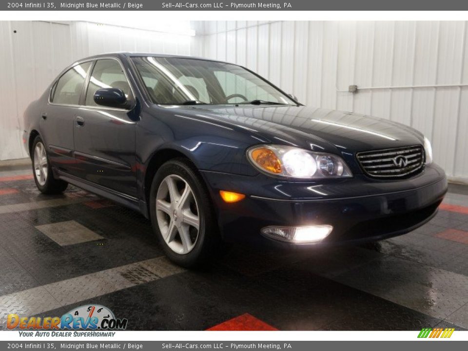2004 Infiniti I 35 Midnight Blue Metallic / Beige Photo #5