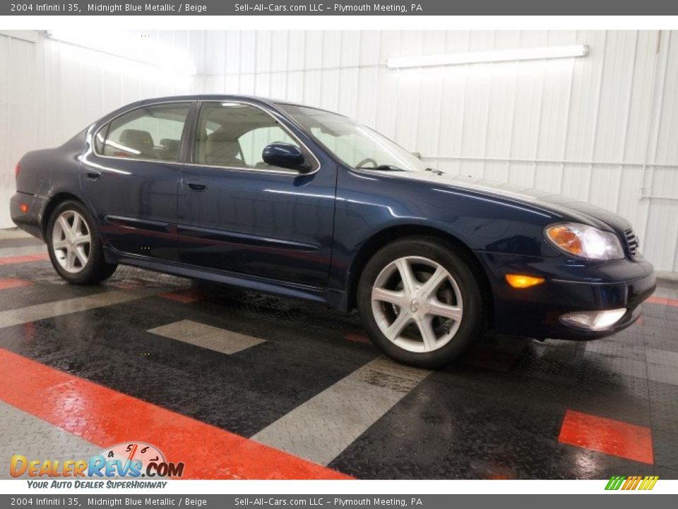 2004 Infiniti I 35 Midnight Blue Metallic / Beige Photo #6