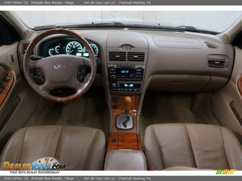 2004 Infiniti I 35 Midnight Blue Metallic / Beige Photo #22