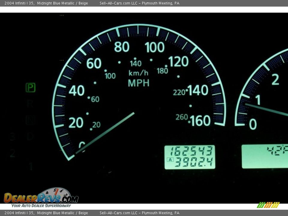 2004 Infiniti I 35 Midnight Blue Metallic / Beige Photo #30