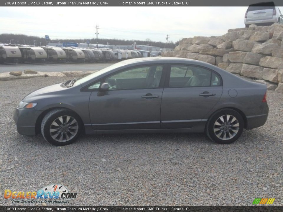 2009 Honda Civic EX Sedan Urban Titanium Metallic / Gray Photo #3