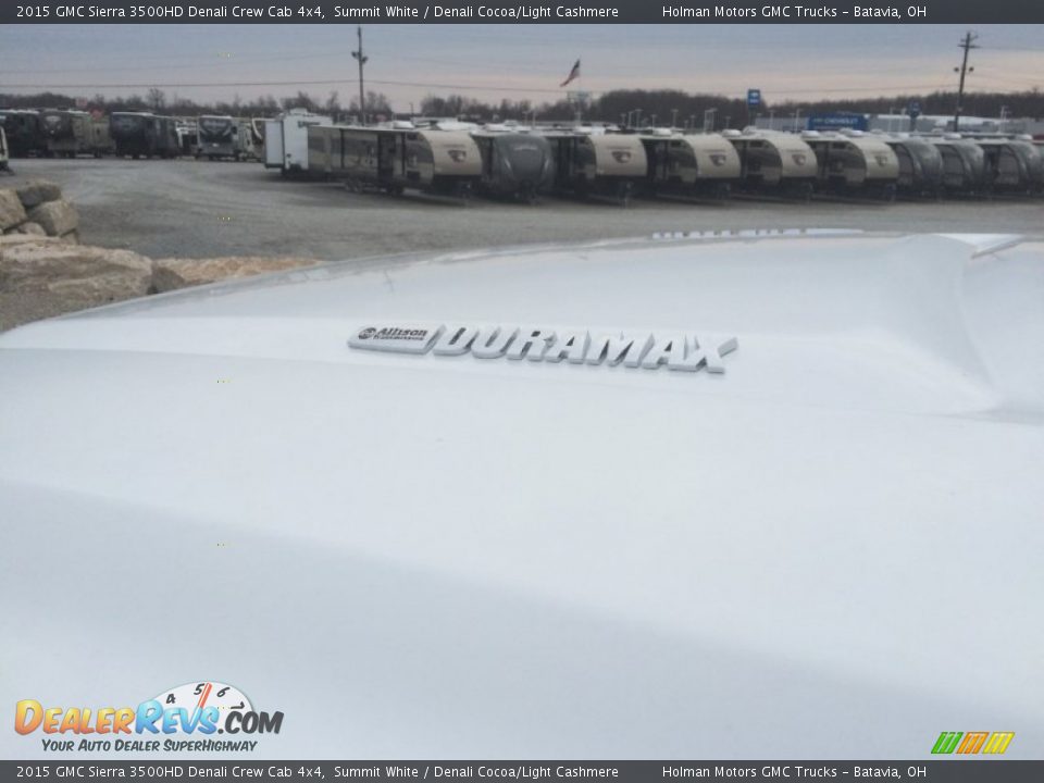 2015 GMC Sierra 3500HD Denali Crew Cab 4x4 Summit White / Denali Cocoa/Light Cashmere Photo #4