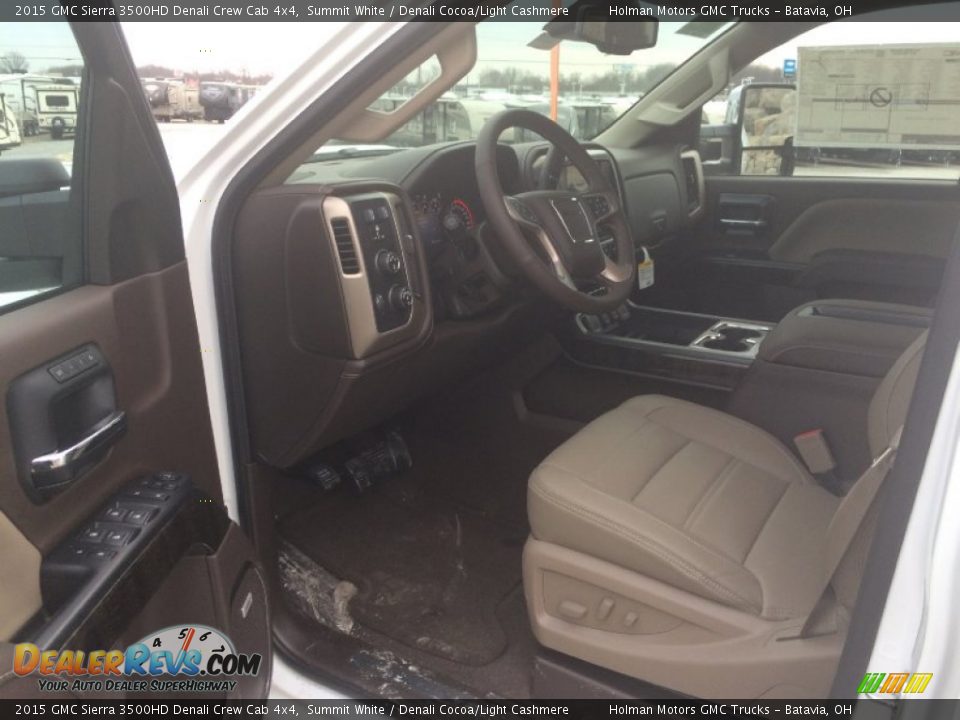 2015 GMC Sierra 3500HD Denali Crew Cab 4x4 Summit White / Denali Cocoa/Light Cashmere Photo #6