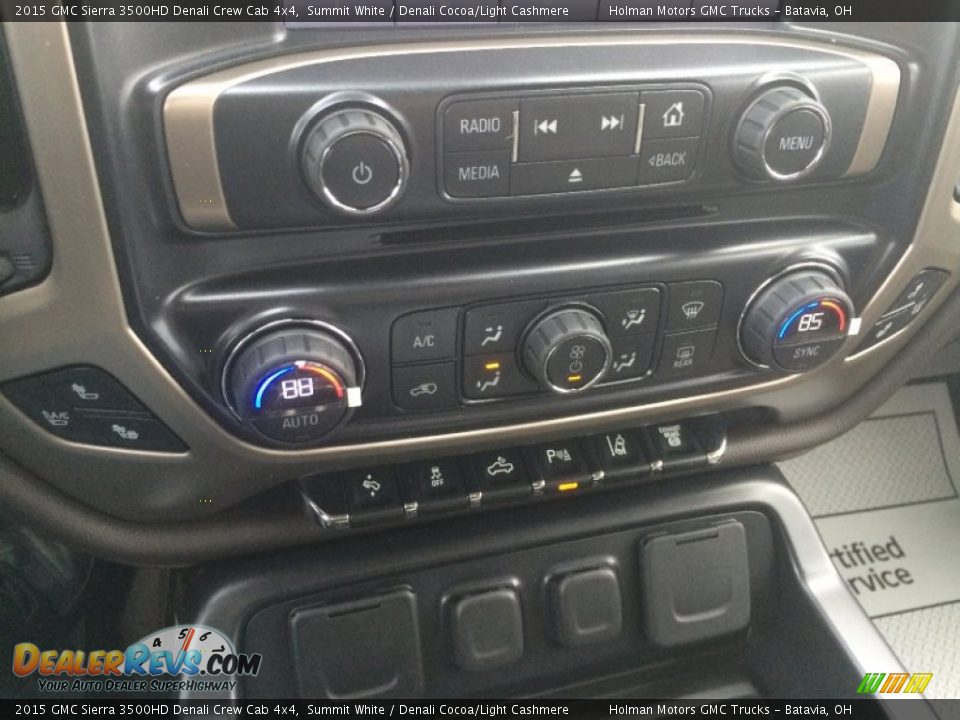 2015 GMC Sierra 3500HD Denali Crew Cab 4x4 Summit White / Denali Cocoa/Light Cashmere Photo #13
