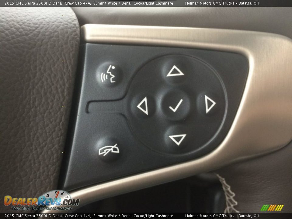 2015 GMC Sierra 3500HD Denali Crew Cab 4x4 Summit White / Denali Cocoa/Light Cashmere Photo #16