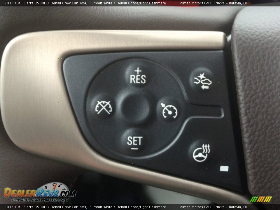 2015 GMC Sierra 3500HD Denali Crew Cab 4x4 Summit White / Denali Cocoa/Light Cashmere Photo #17