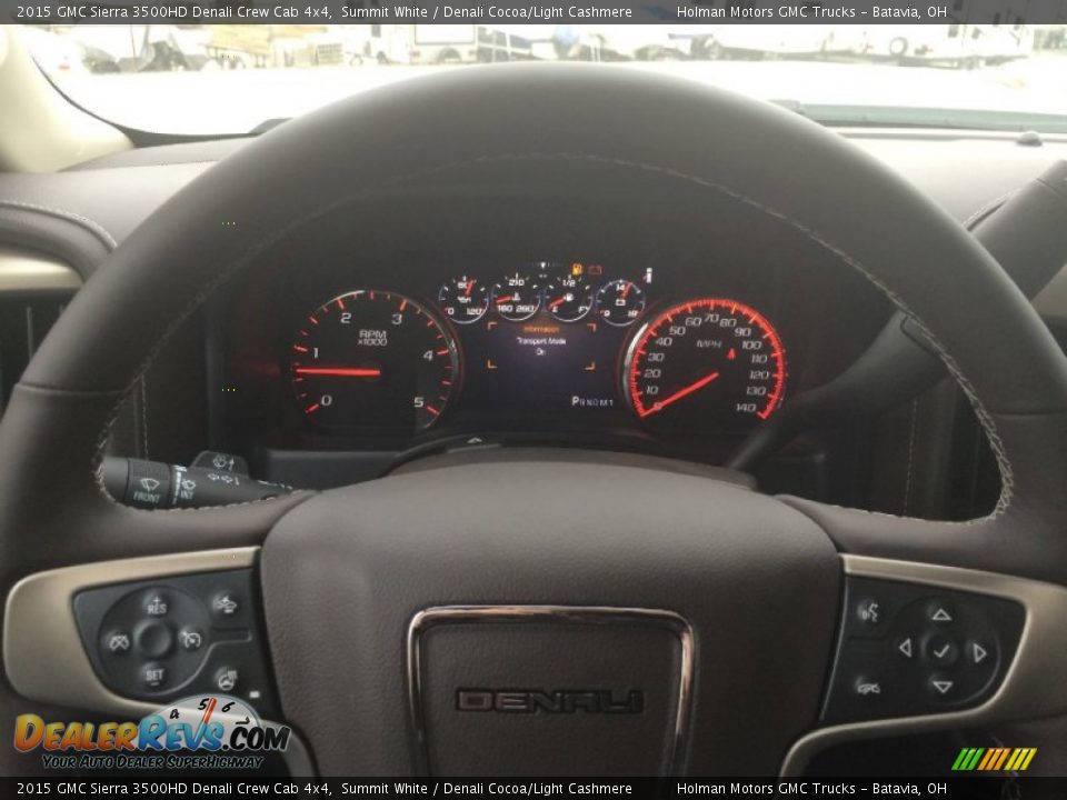 2015 GMC Sierra 3500HD Denali Crew Cab 4x4 Summit White / Denali Cocoa/Light Cashmere Photo #18